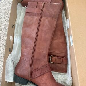 Nine West Brown Over the Knee Boots